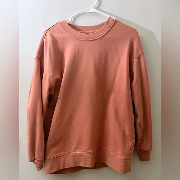 Lululemon Perfectly Oversized Crew Pink Savannah Size 2 - Picture 6 of 7